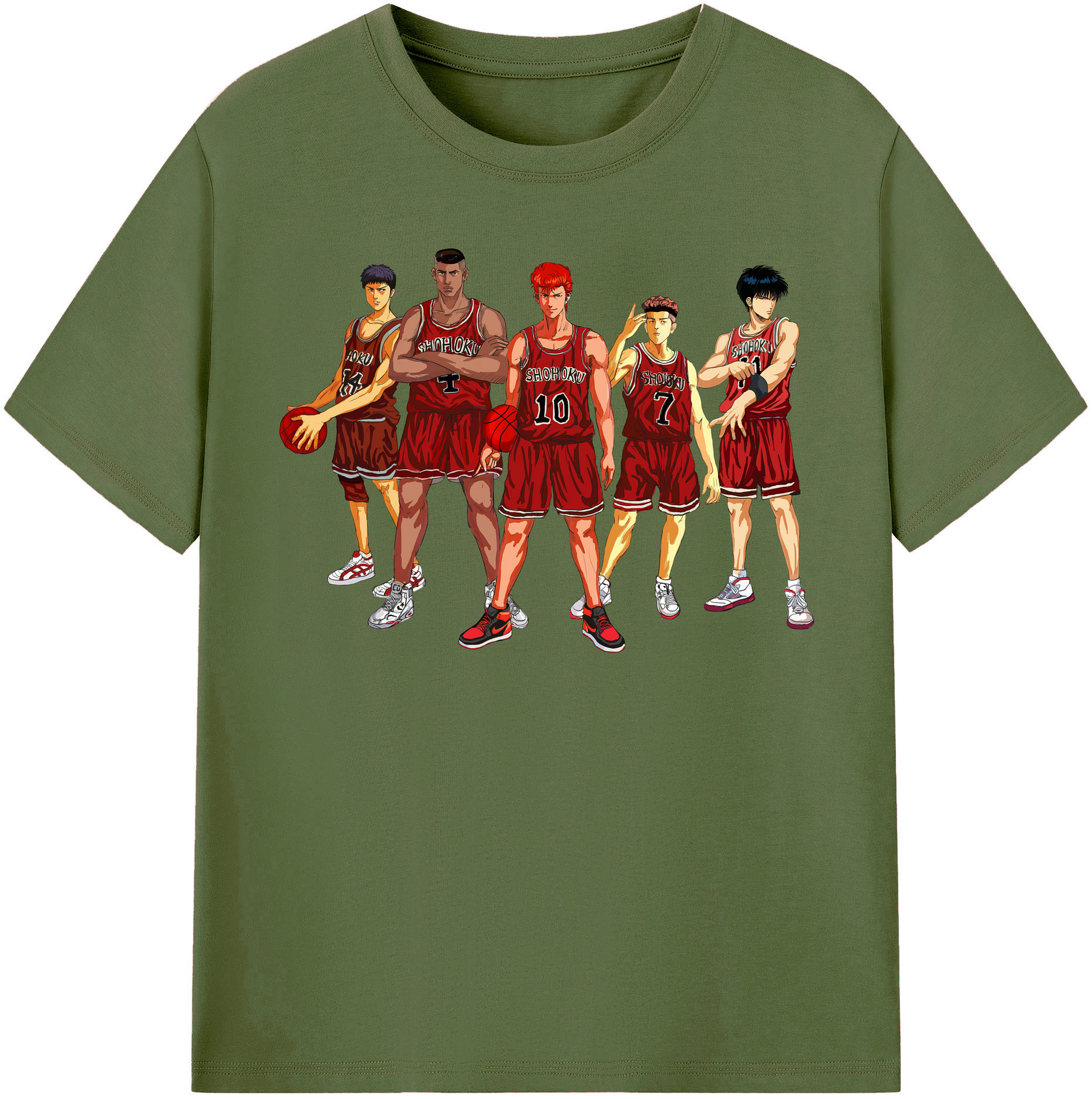 SLAM DUNK／スラムダンク 綿100％半袖Tシャツ（フロントプリント）